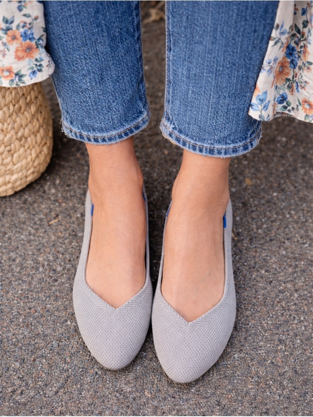 Rothy’s The Flat In Charcoal Gray Size 7.5